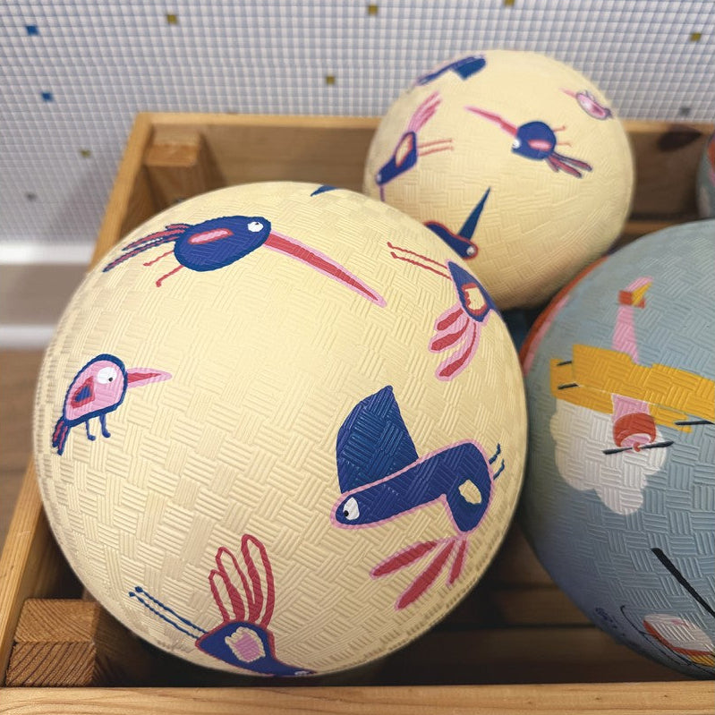 כדור גומי קטן ציפורים כחולות