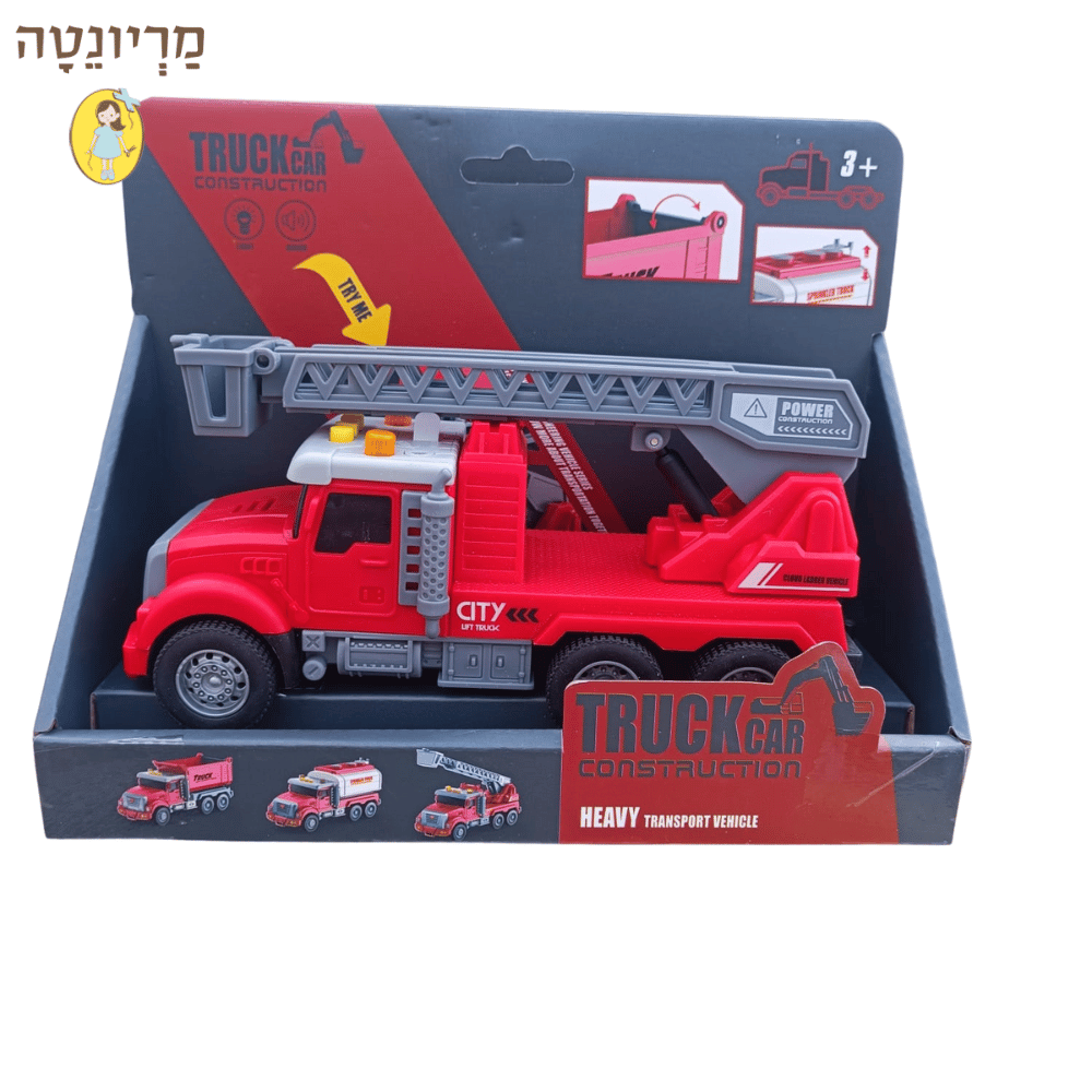משאית מנוף עם קולות ותאורה
