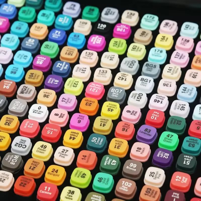 60 טושים מרקרים דו צדדיים