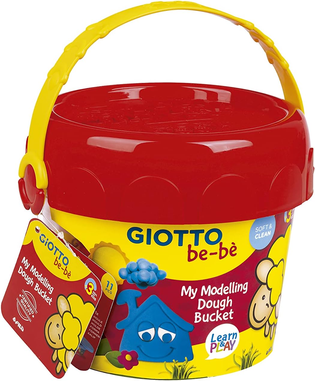 דלי בצק למשחק - 5 צבעים - Giotto