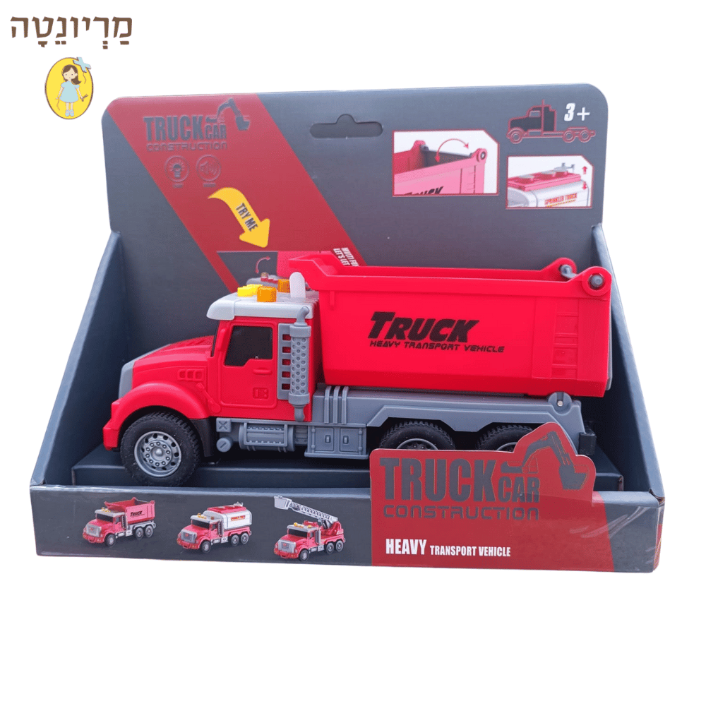 משאית עפר עם קולות ותאורה