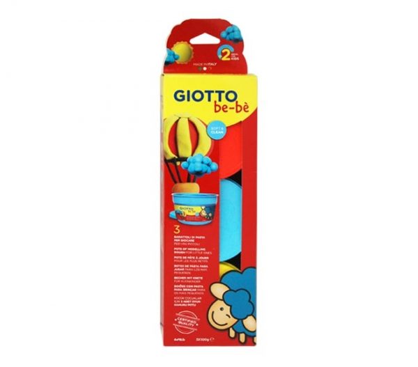 בצק רך לקטנטנים - אדום, תכלת, צהוב - Giotto
