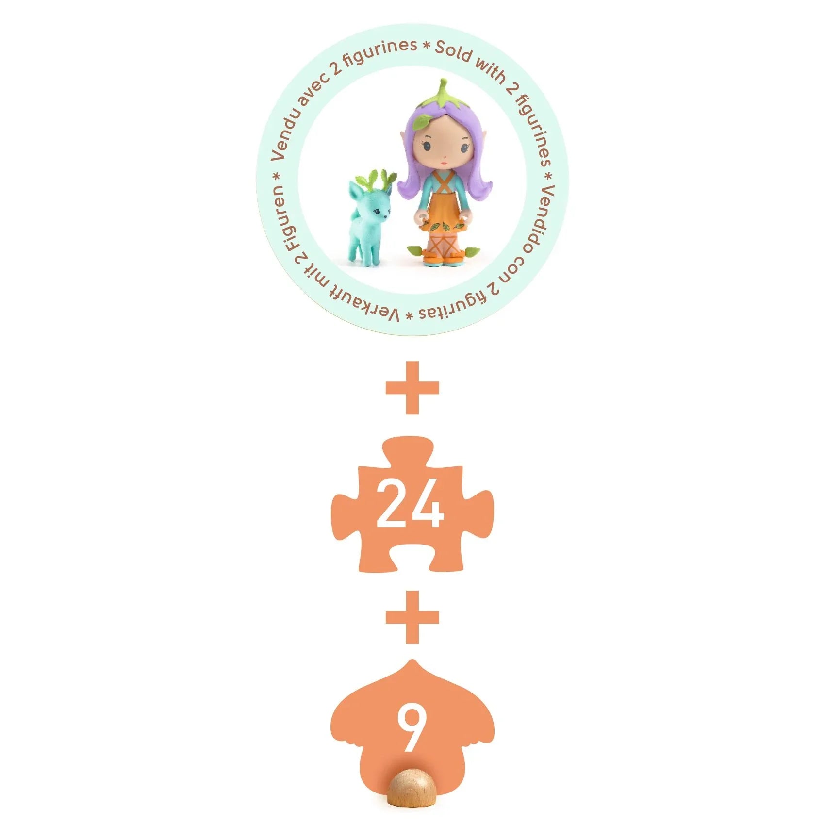פאזל ריצפה 24+9 חלקים - טינילי לילי ופולו