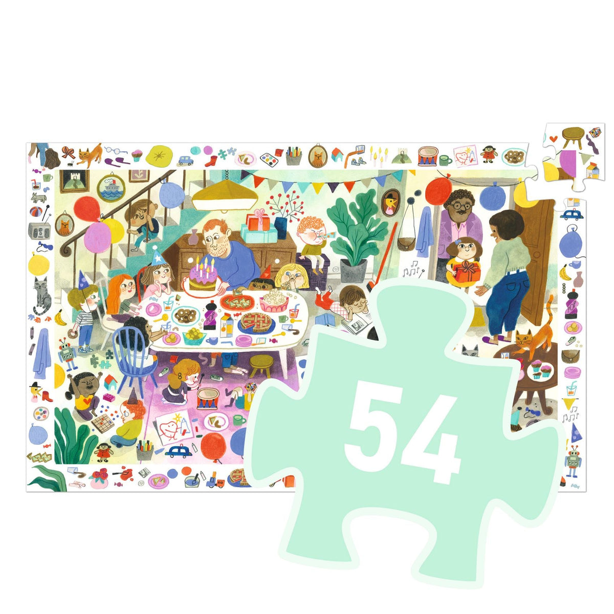 פאזל מסגרת 54 חלקים - מסיבת יום הלדת