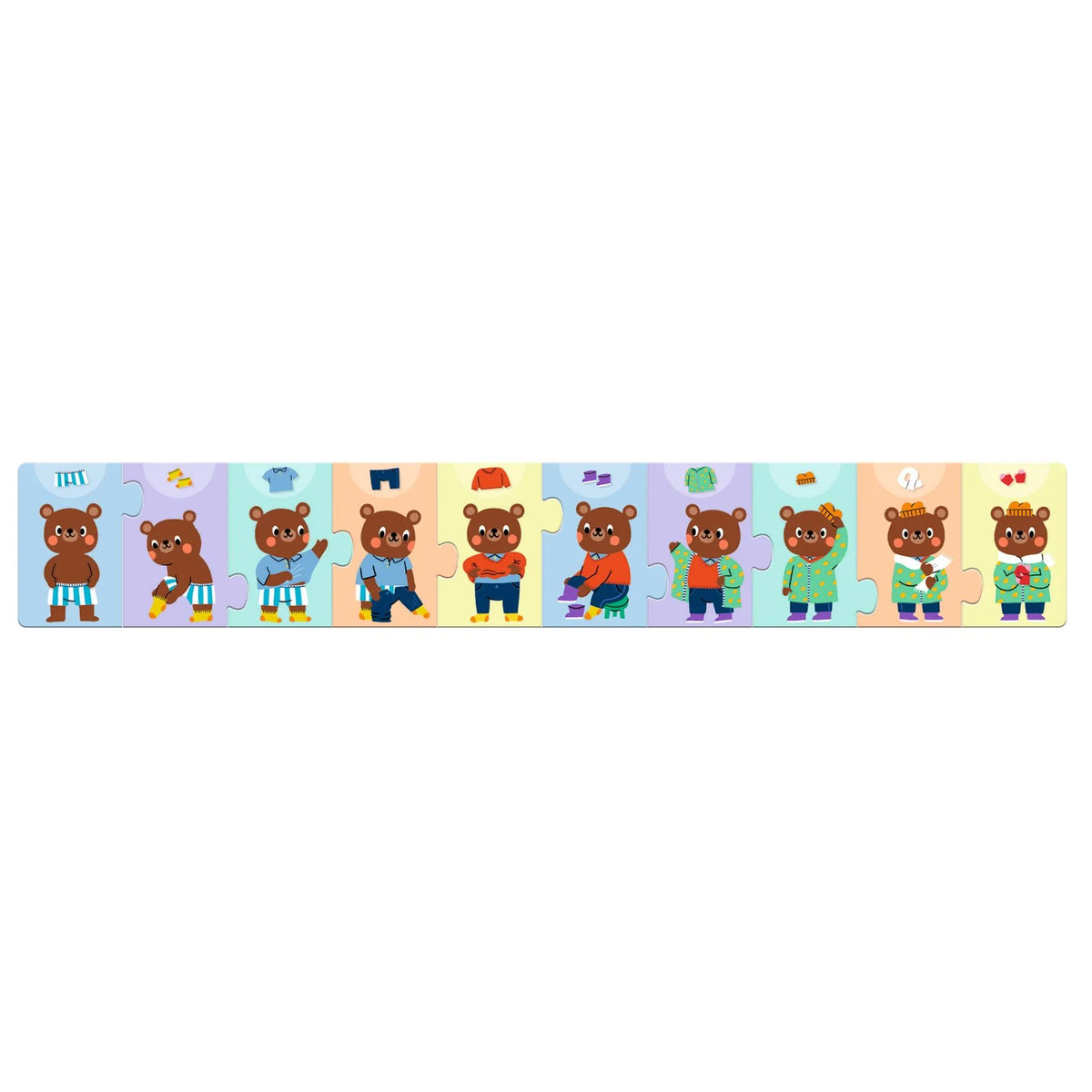 פאזל 10 חלקים - איך מתלבשים - DJECO