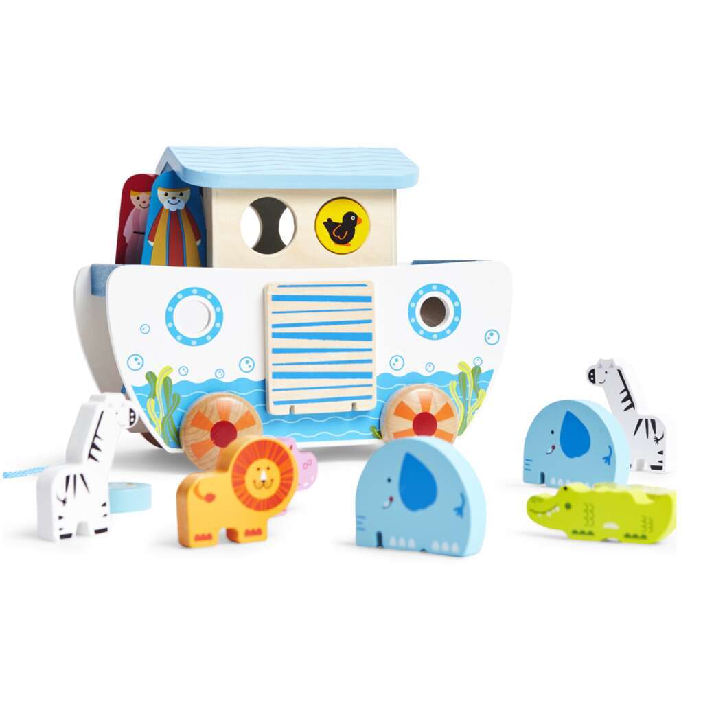 צעצוע גרירה והתאמת צורות תיבת נח - HAPE