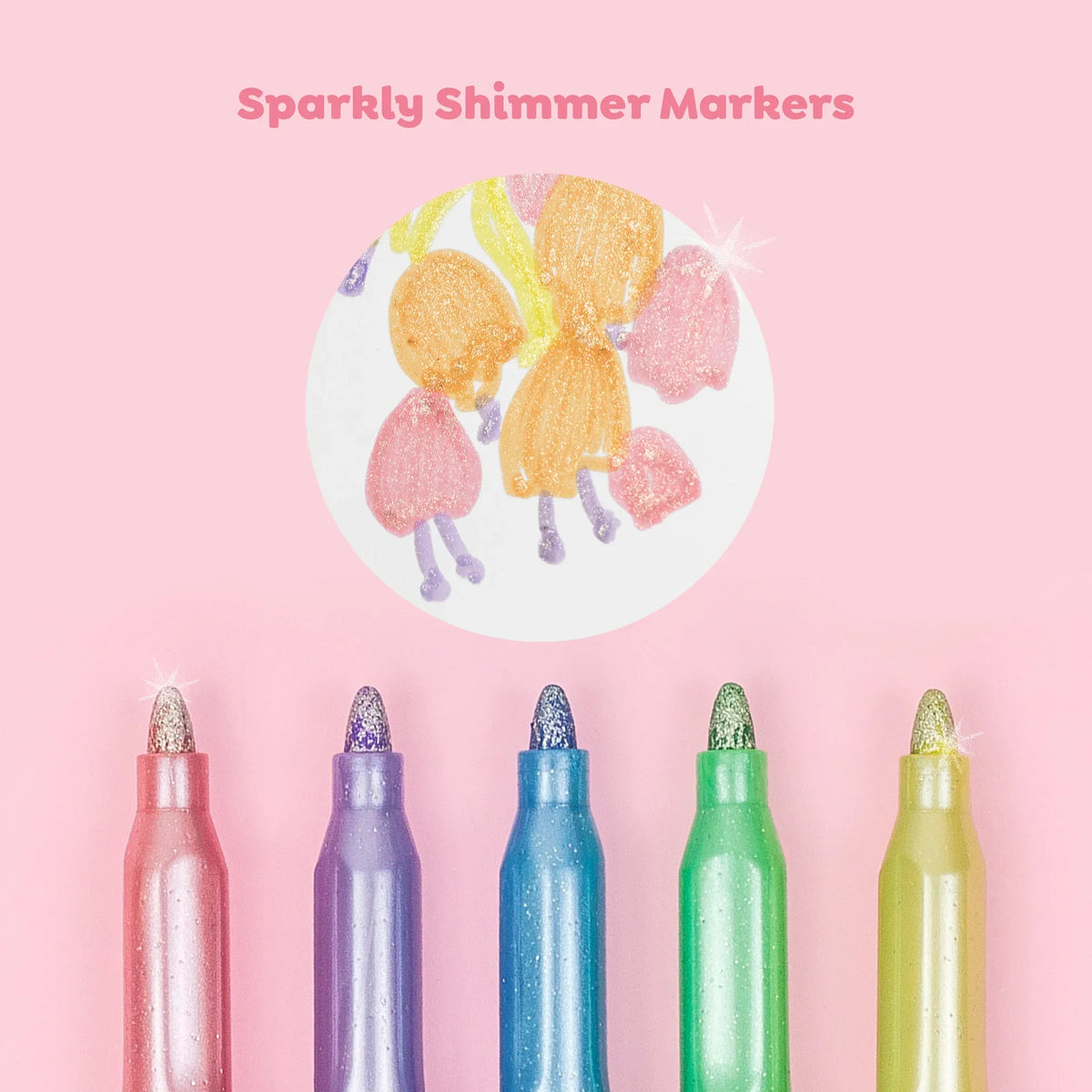 6 טושים מנצנצים פסטל