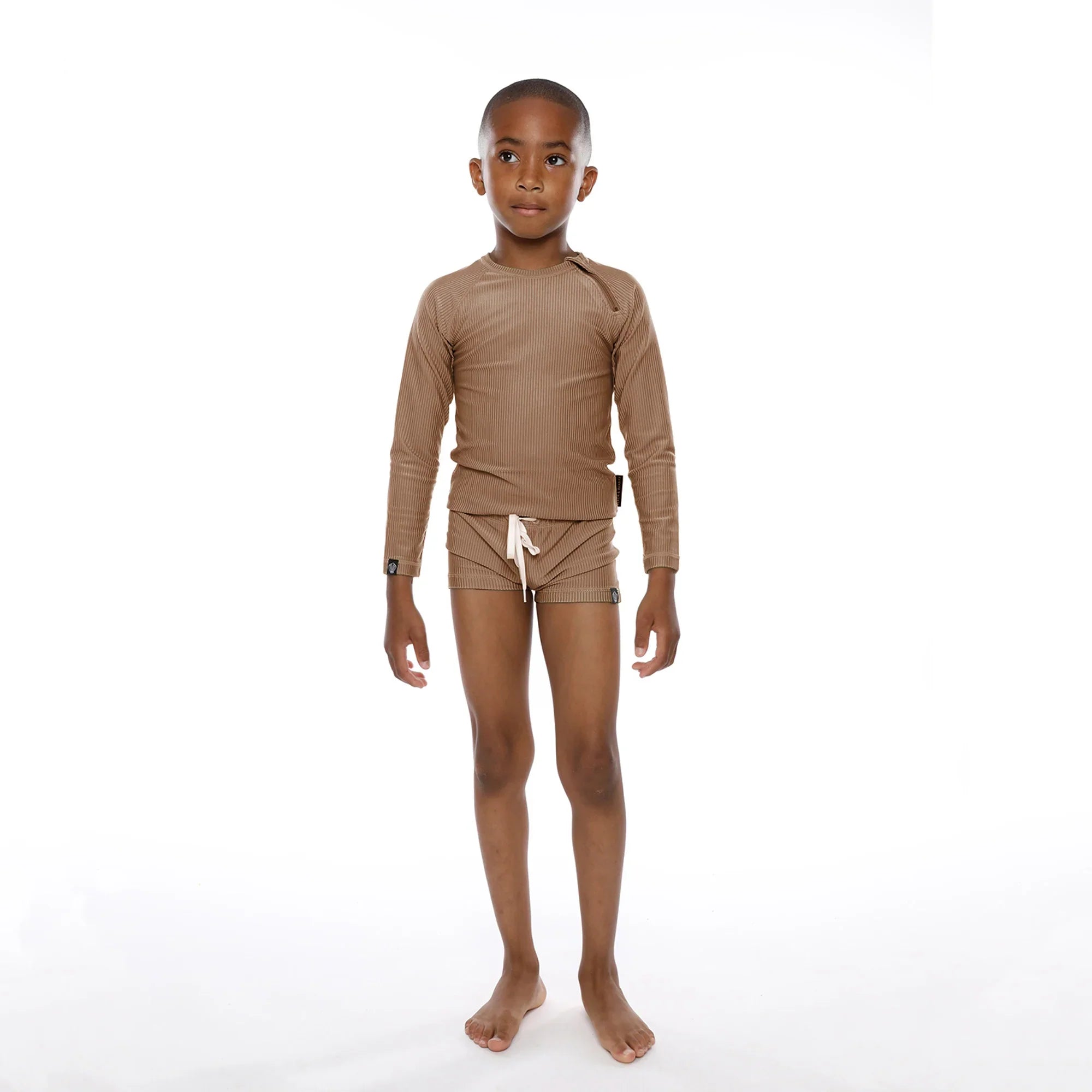 בגד ים מכנסיים קצרים Chocolate Ribbed