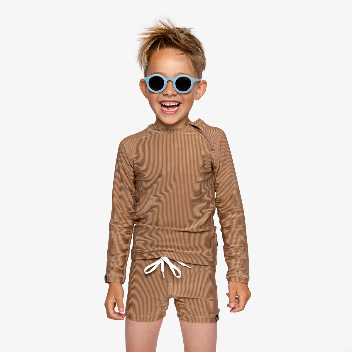 בגד ים חולצה שרוול ארוך Chocolate Ribbed