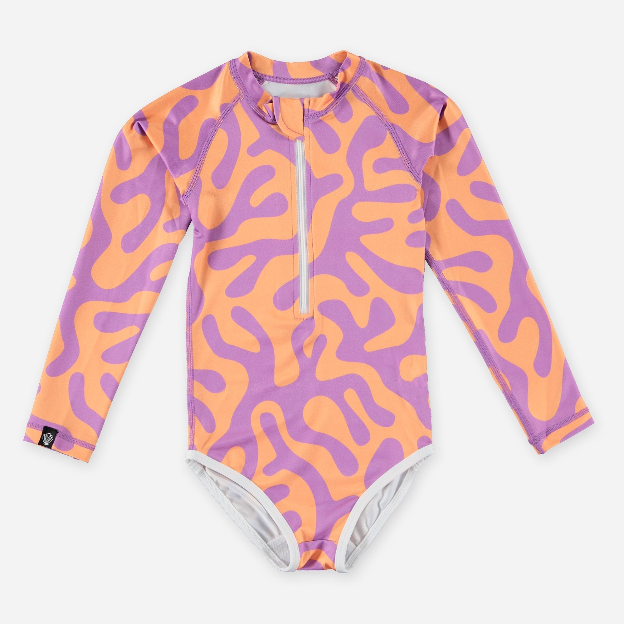 בגד ים שלם שרוול ארוך Coral Reef Papaya