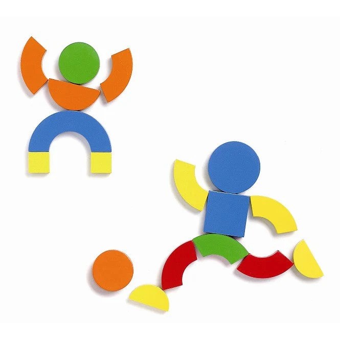 מגנטים מעץ - לוח גיאומטריה