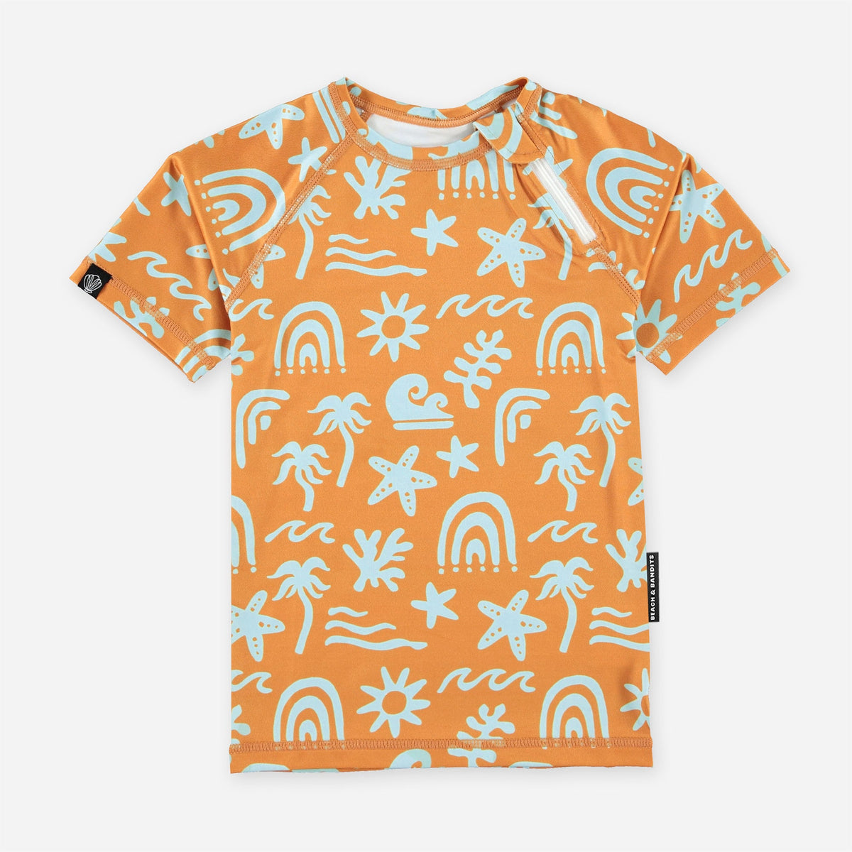 בגד ים חולצה קצרה Tropical Vibes Blue
